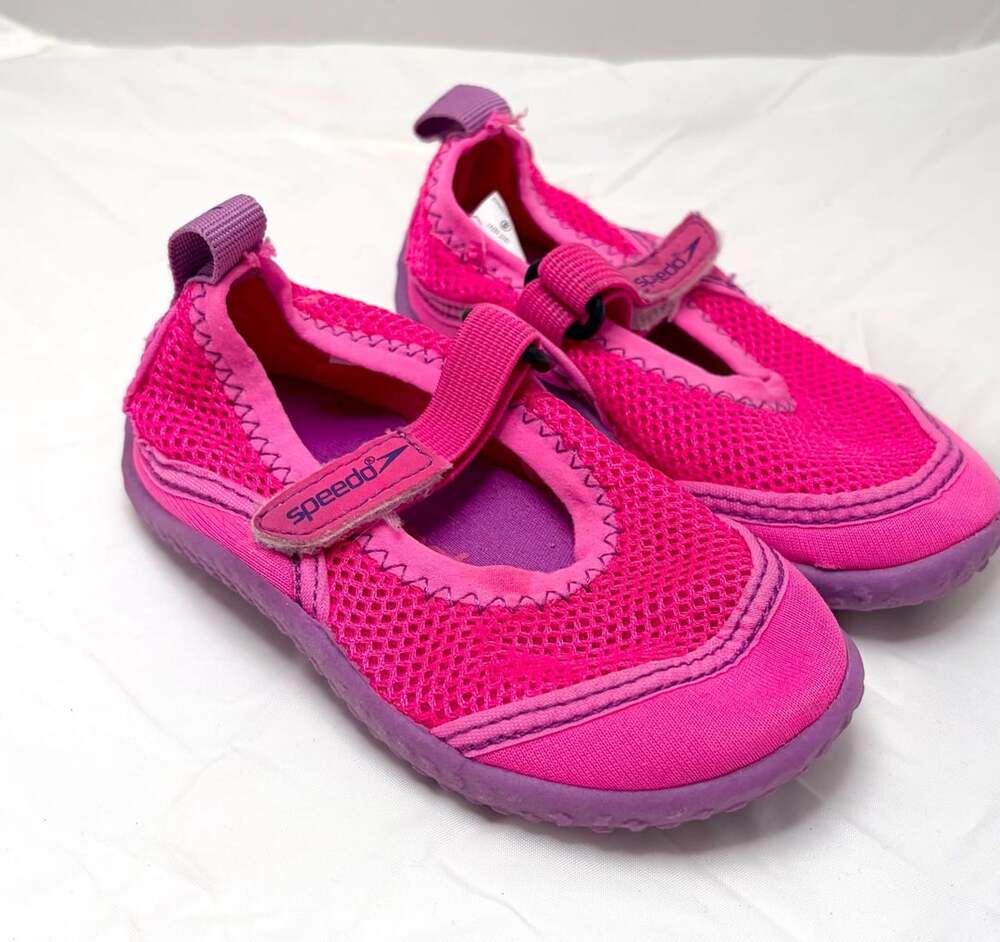 Speedo Girls Pink Mary Jane Neoprene Water Shoe Size S 5/6